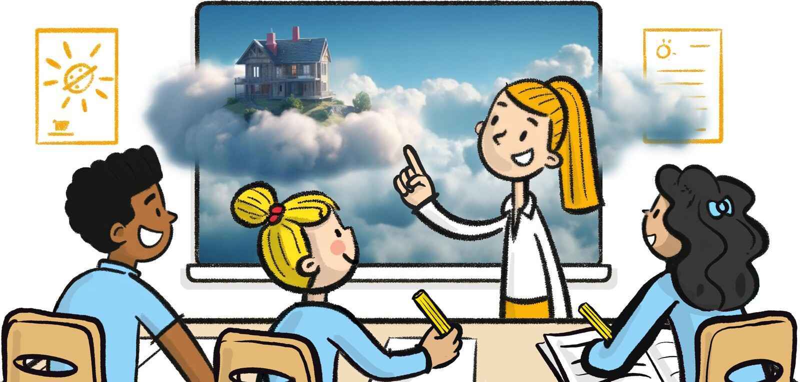 A teacher who's pupils are inspired to write 